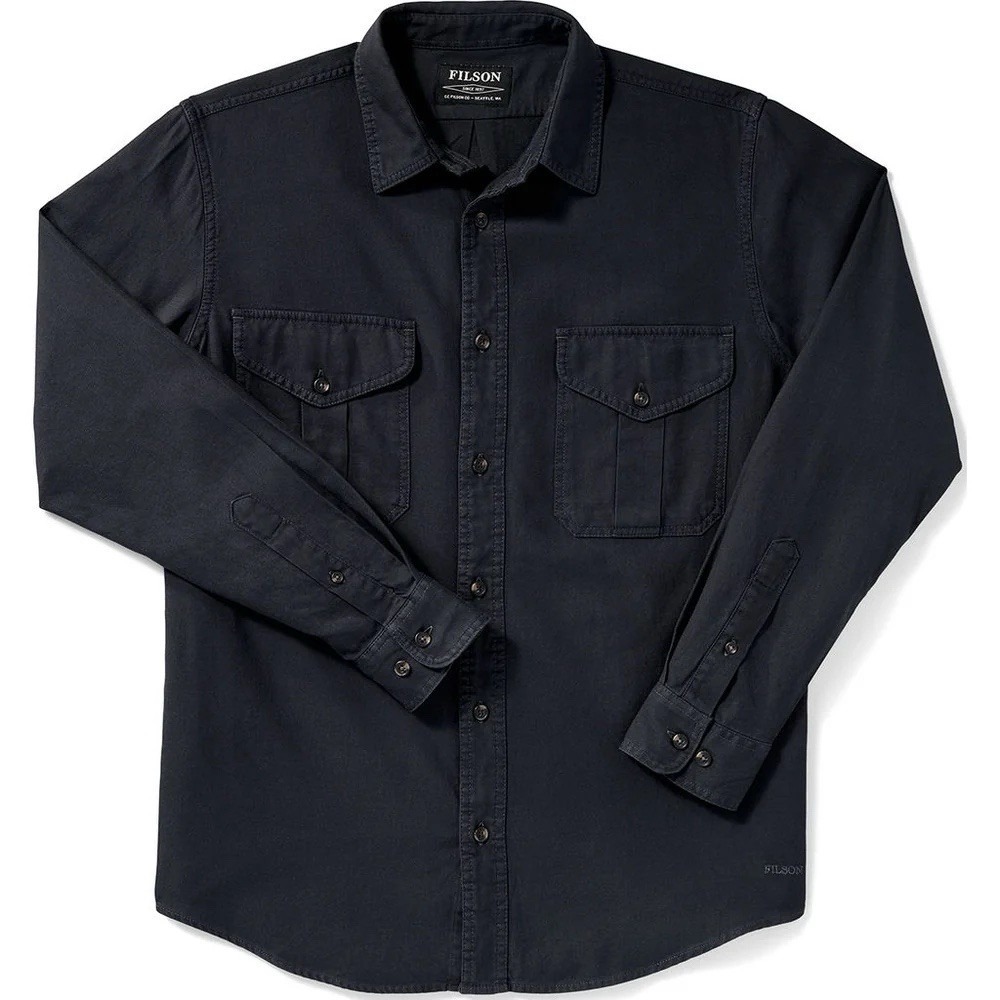 Filson Lightweight Alaskan Guide Shirt Men XL Midnight Navy Blue Twill Huckberry